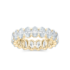 Ocean Oval LGD Shared Prong Eternity Band