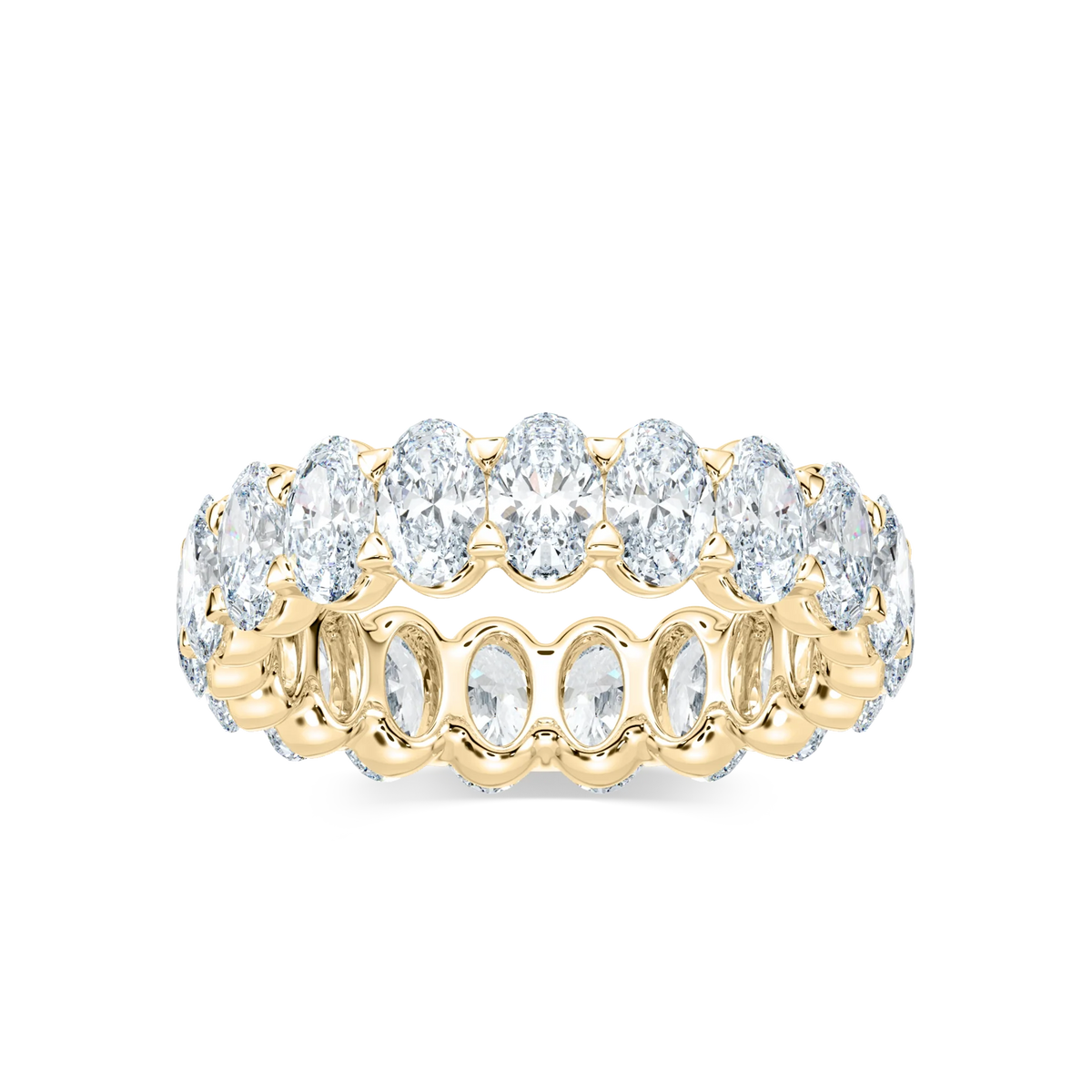 Ocean Oval LGD Shared Prong Eternity Band