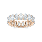 Ocean Oval LGD Shared Prong Eternity Band