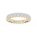 Nicole Princess LGD Shared Prong Eternity Band
