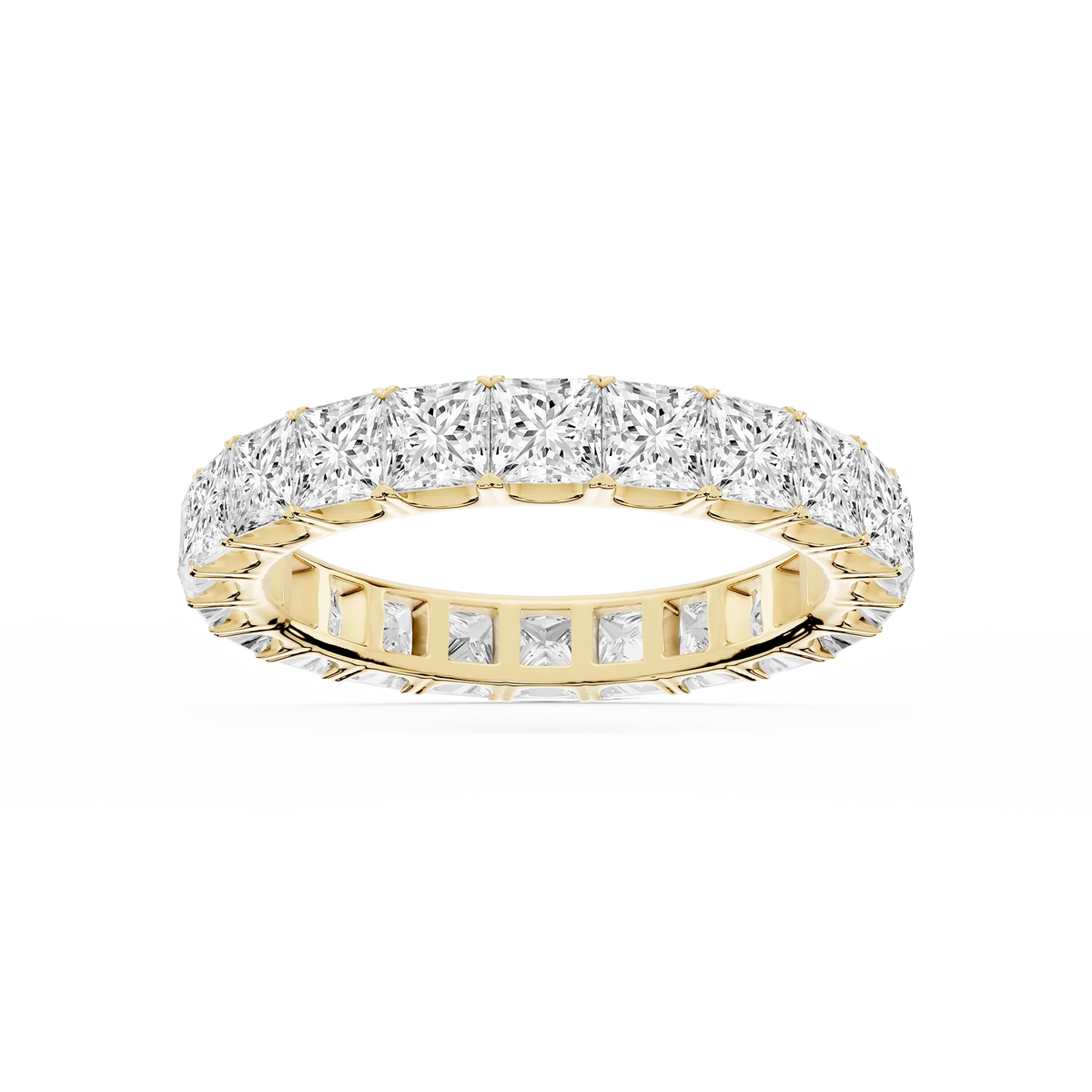 Nicole Princess LGD Shared Prong Eternity Band