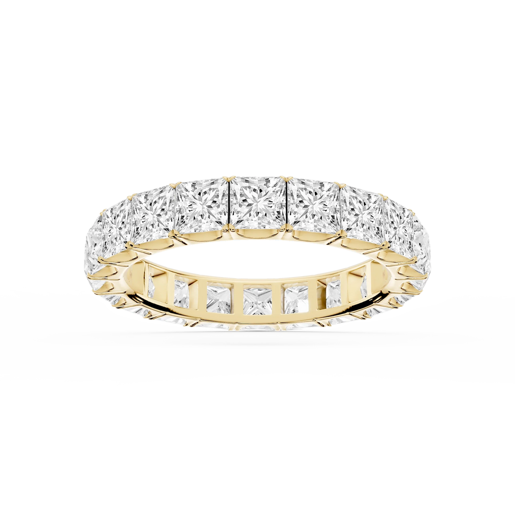 Nicole Princess LGD Shared Prong Eternity Band