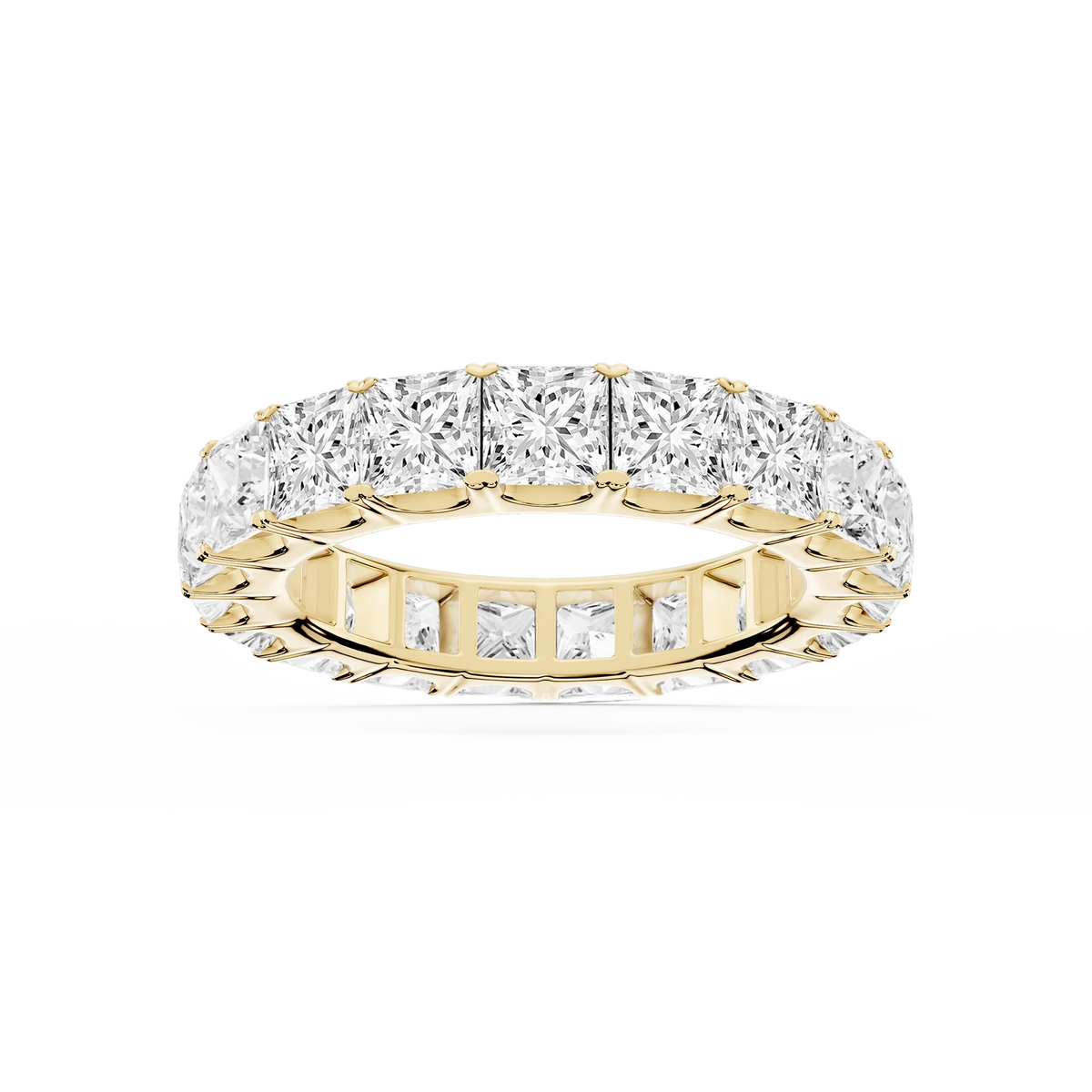 Nicole Princess LGD Shared Prong Eternity Band