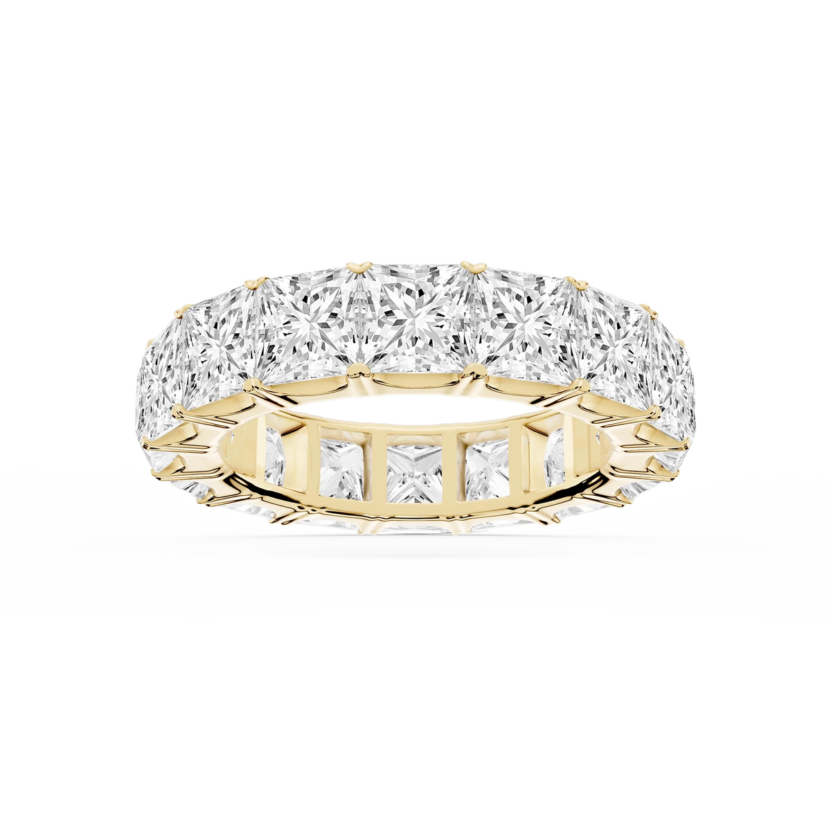 Nicole Princess LGD Shared Prong Eternity Band
