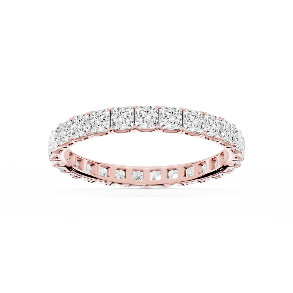 Nicole Princess LGD Shared Prong Eternity Band