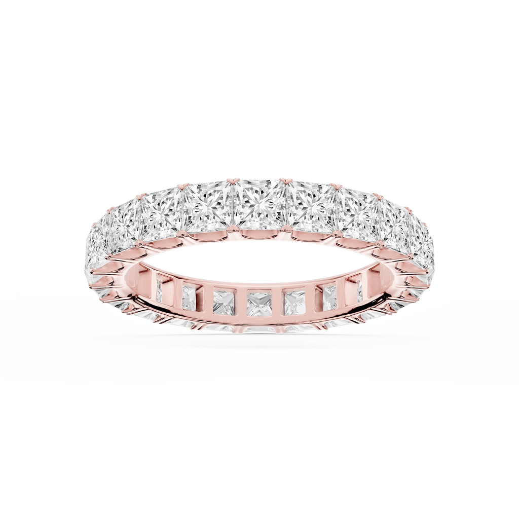 Nicole Princess LGD Shared Prong Eternity Band