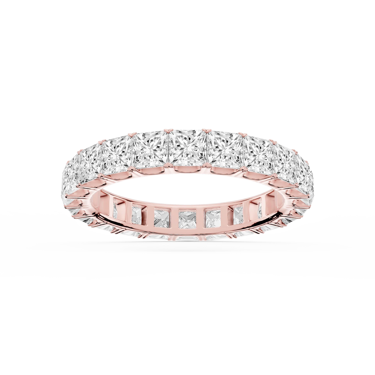 Nicole Princess LGD Shared Prong Eternity Band