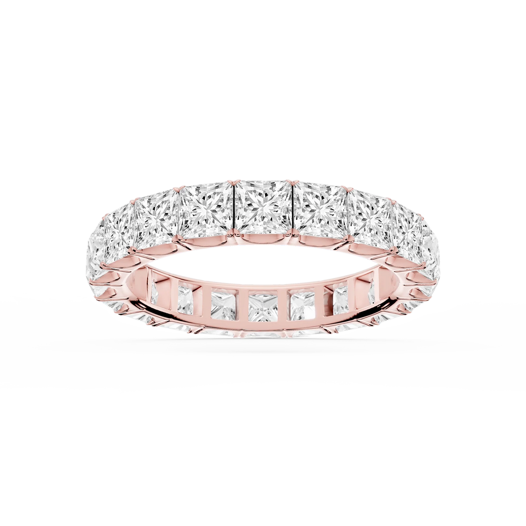 Nicole Princess LGD Shared Prong Eternity Band