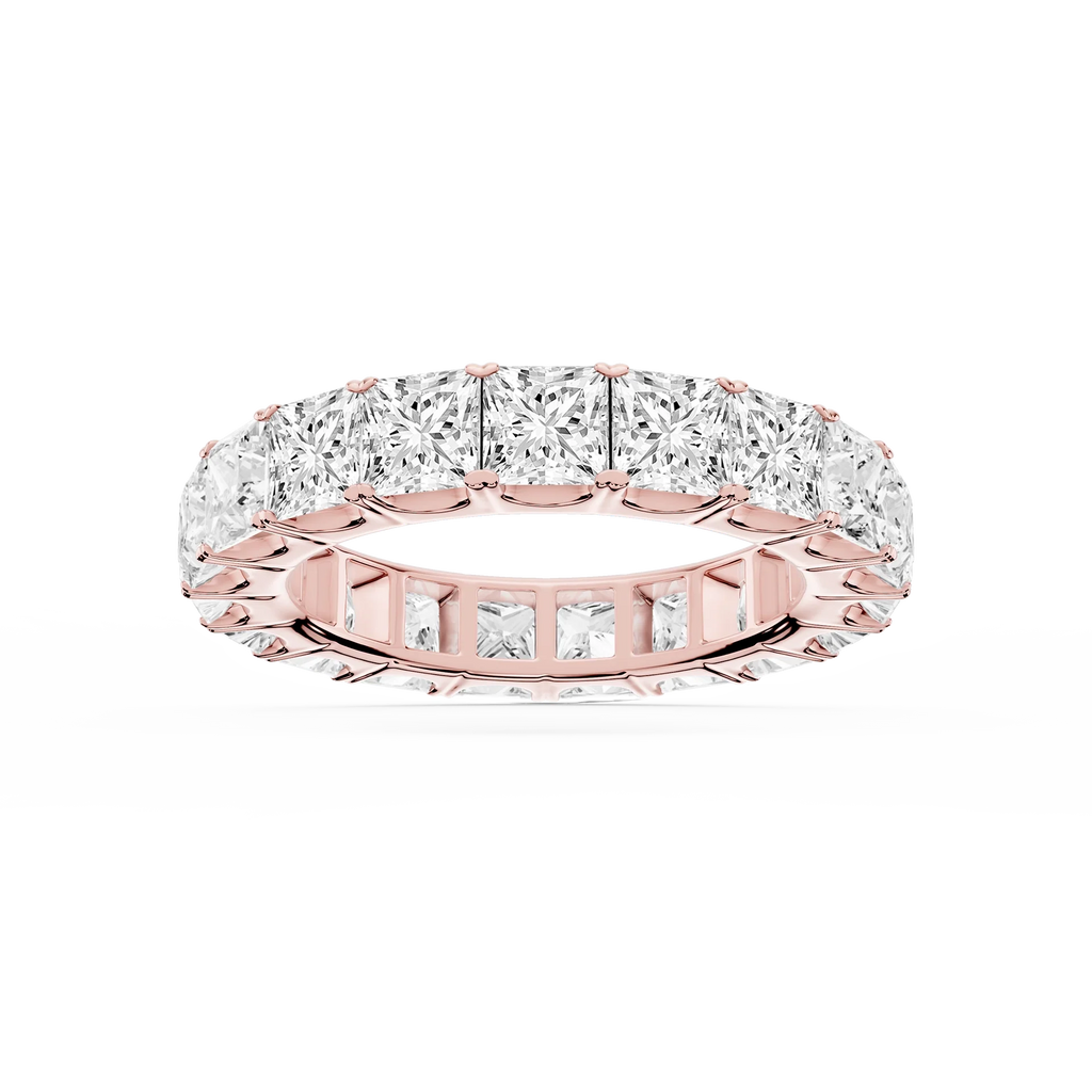 Nicole Princess LGD Shared Prong Eternity Band