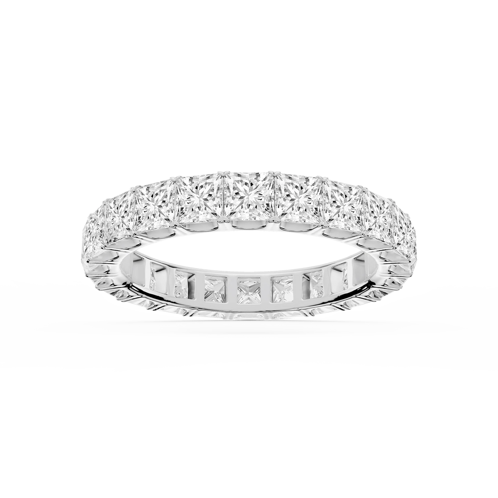 Nicole Princess LGD Shared Prong Eternity Band