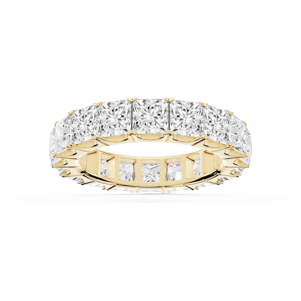 Nicole Princess LGD Shared Prong Eternity Band