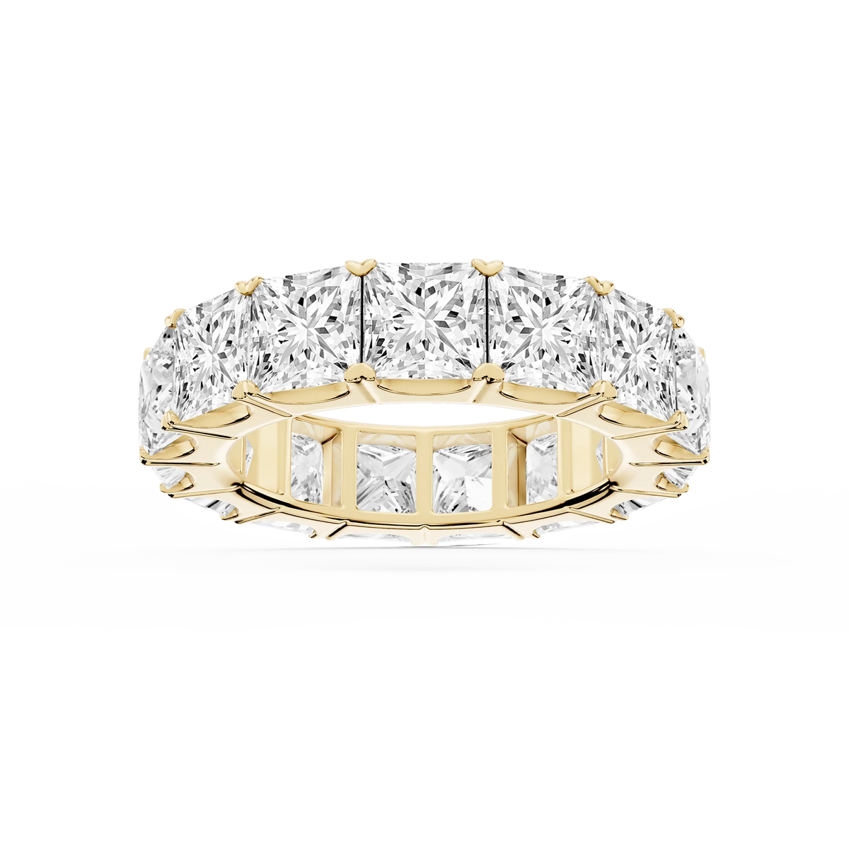Nicole Princess LGD Shared Prong Eternity Band