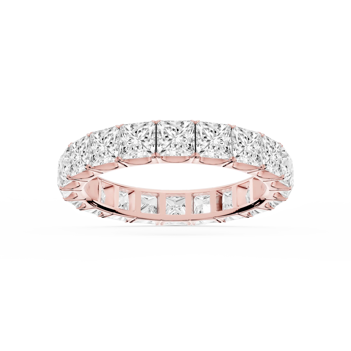 Nicole Princess LGD Shared Prong Eternity Band