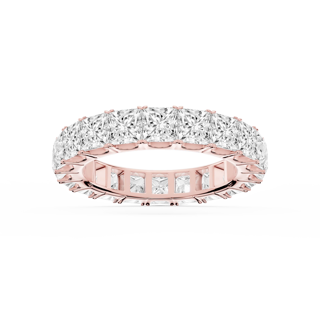 Nicole Princess LGD Shared Prong Eternity Band