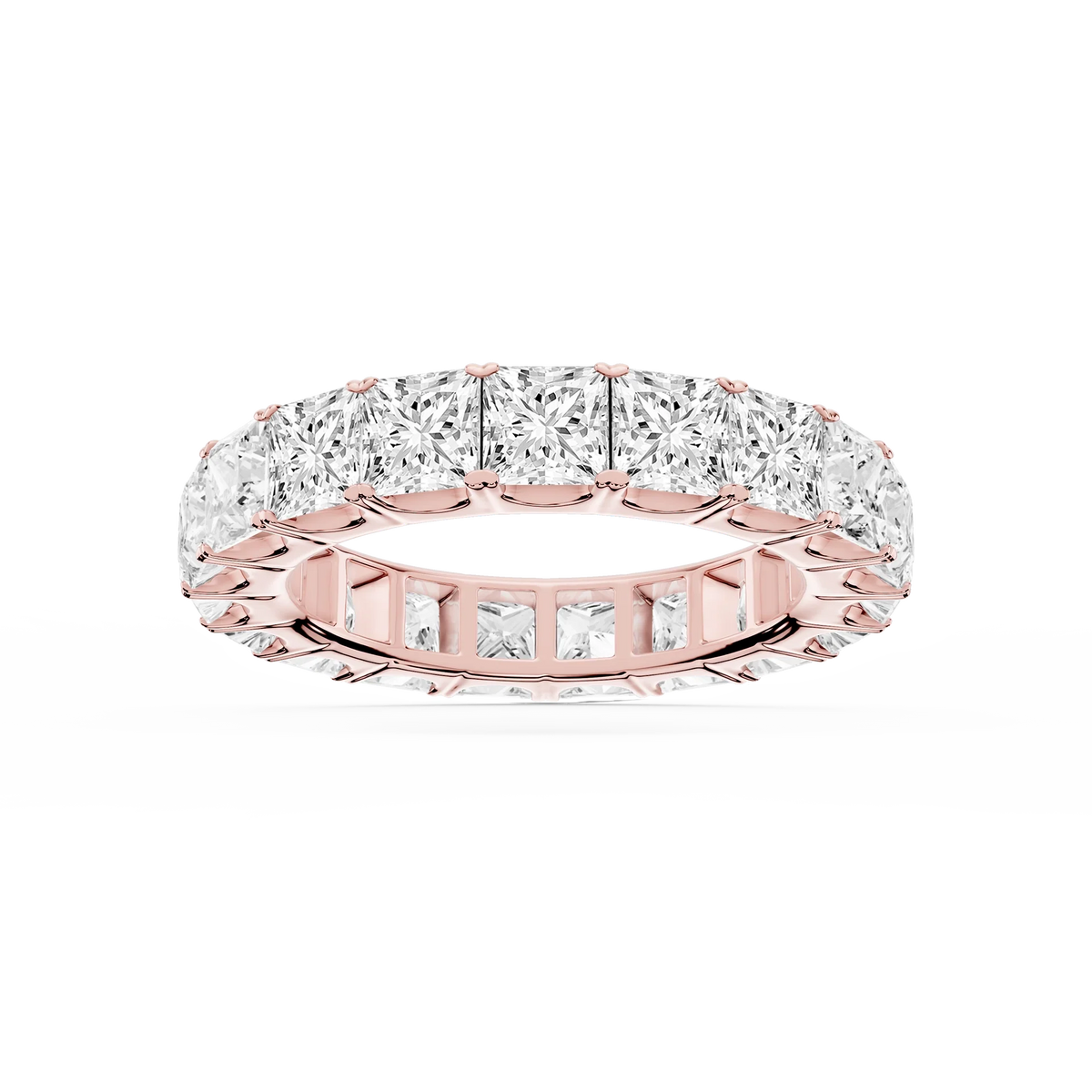 Nicole Princess LGD Shared Prong Eternity Band