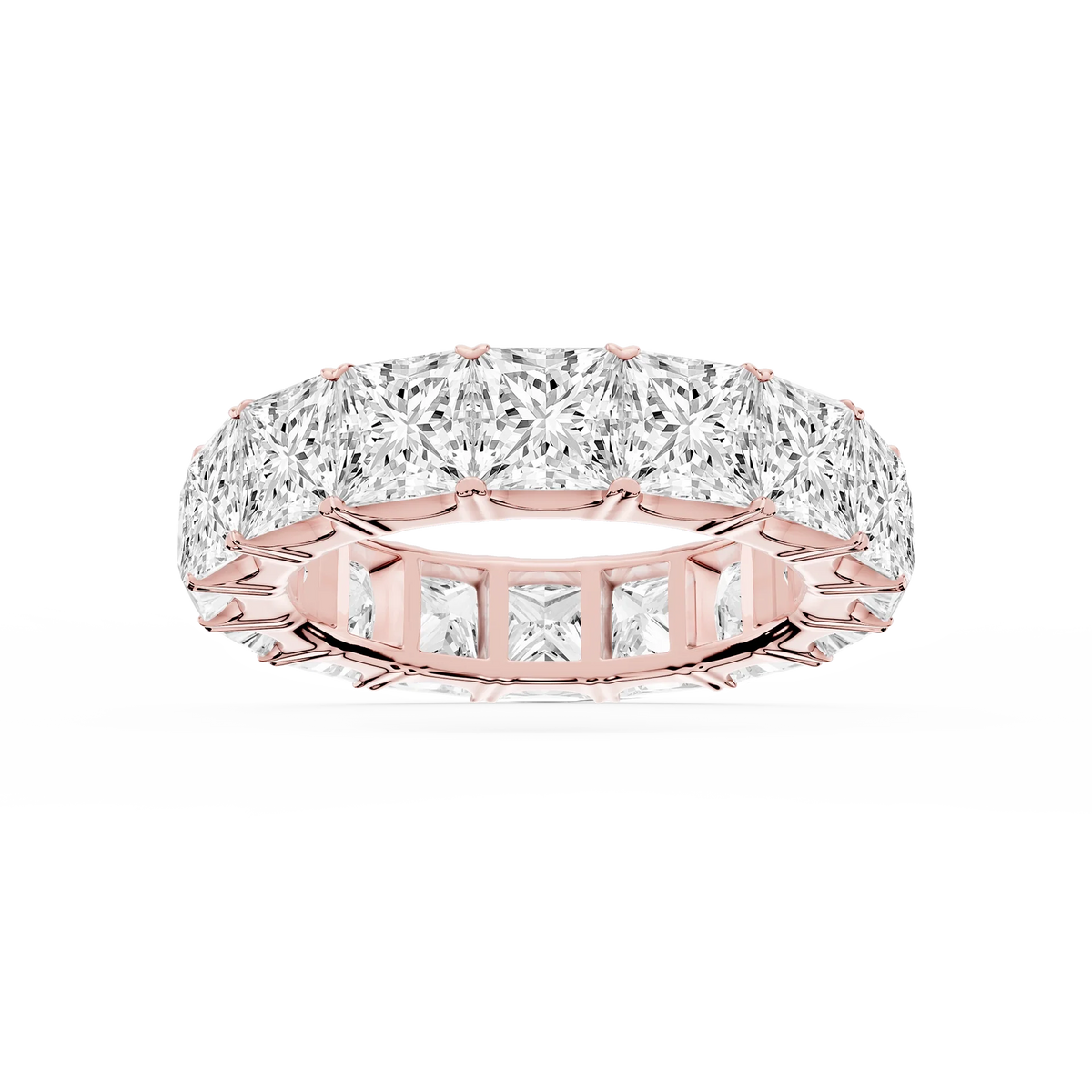 Nicole Princess LGD Shared Prong Eternity Band