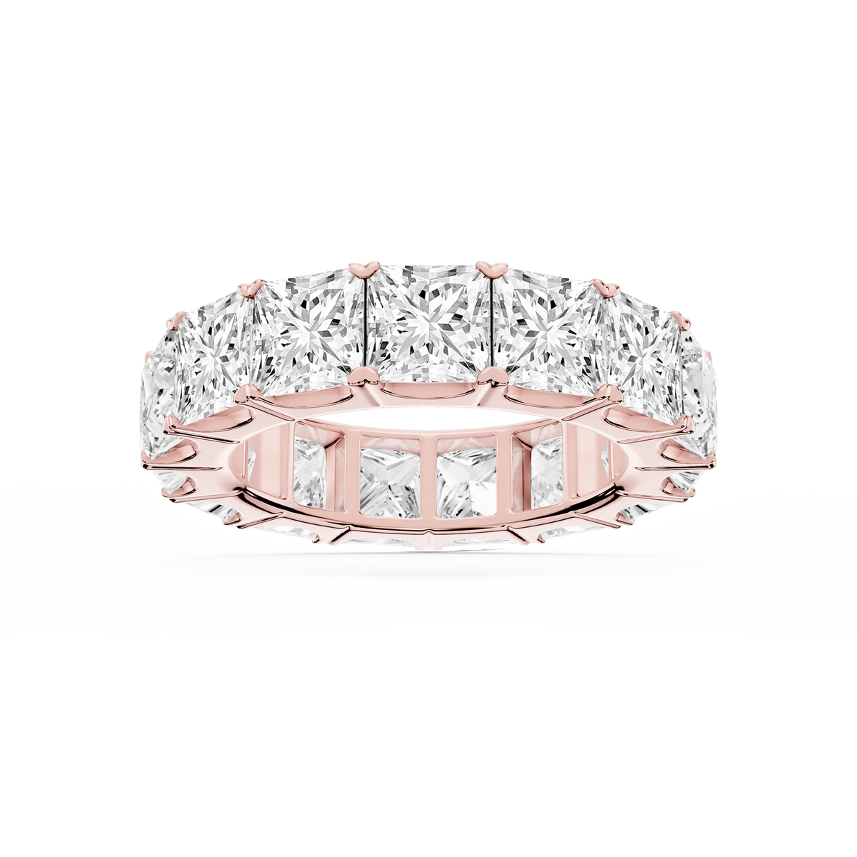 Nicole Princess LGD Shared Prong Eternity Band