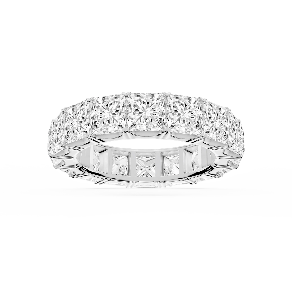 Nicole Princess LGD Shared Prong Eternity Band