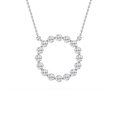1 ctw Round LGD Single Shared Prong Circle Pendant - 18 Inches