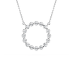 1 ctw Round LGD Single Shared Prong Circle Pendant - 18 Inches
