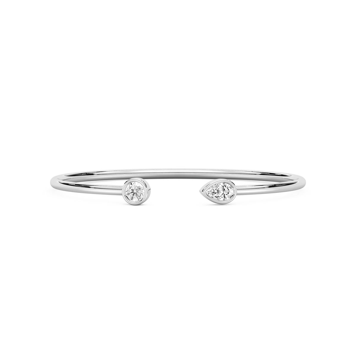 1 ctw LGD Bezel Set Cuff Bracelet - 7.5 Inches