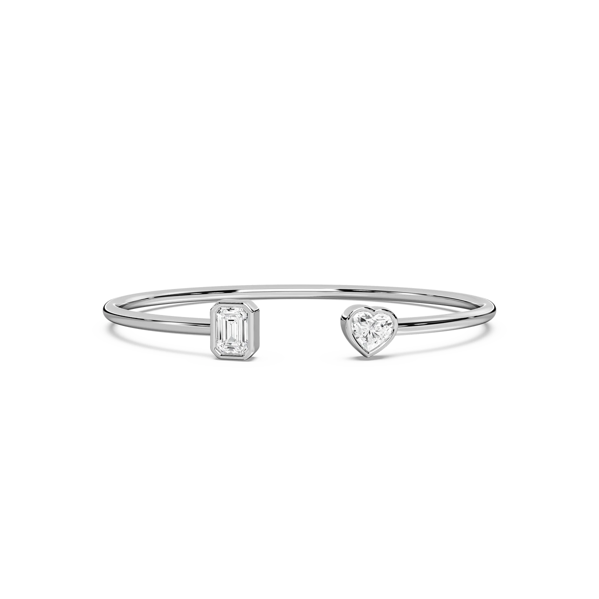 1 ctw LGD Bezel Set Cuff Bracelet - 7.5 Inches