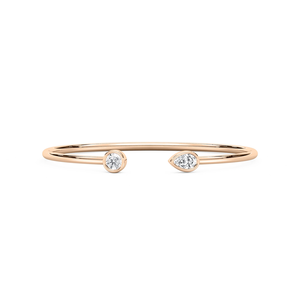 1 ctw LGD Bezel Set Cuff Bracelet - 7.5 Inches