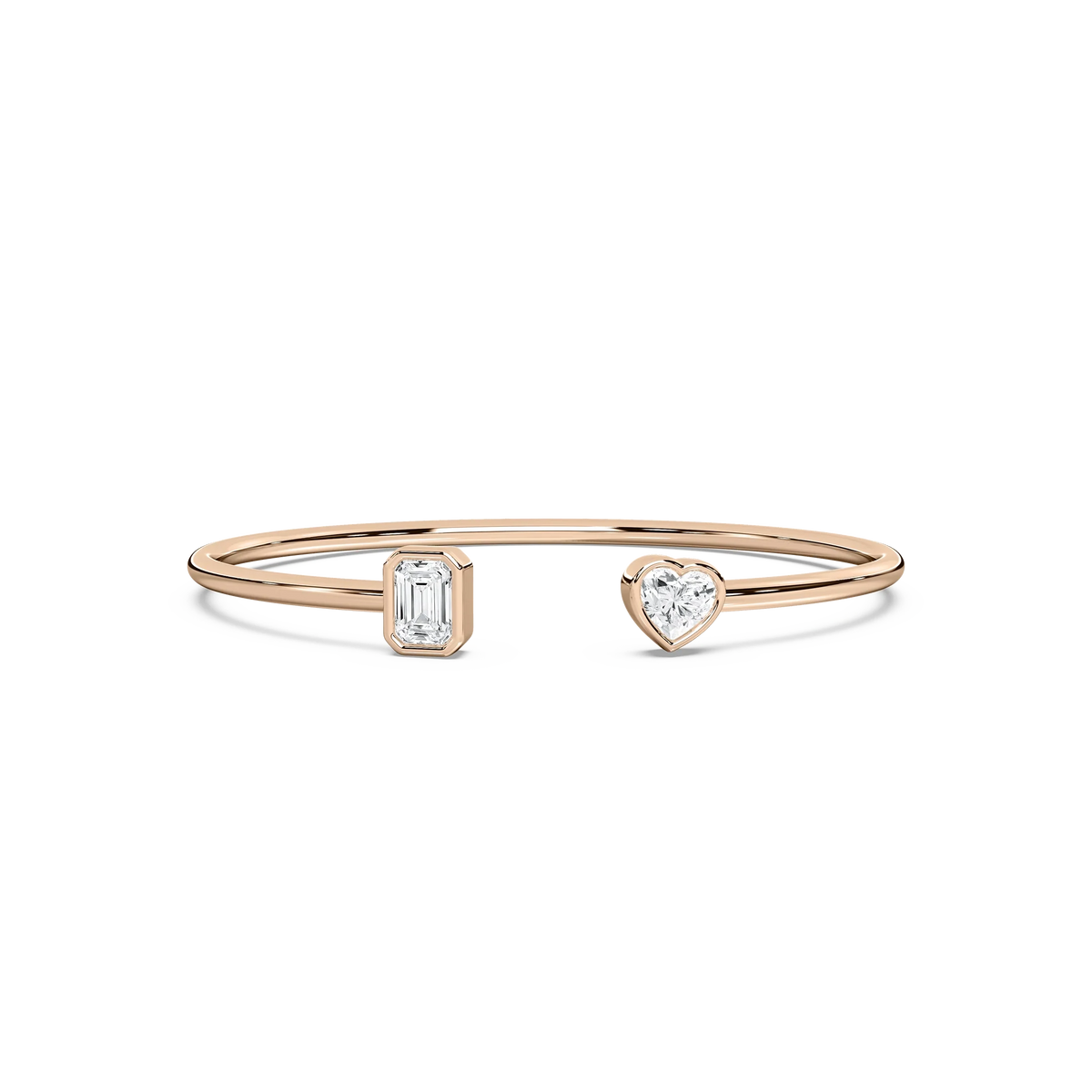 1 ctw LGD Bezel Set Cuff Bracelet - 7.5 Inches