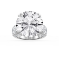 Ophelia 27 ¼ ctw Round LGD Graduated Side Stone Engagement Ring - Signature Collection - 14K White Gold