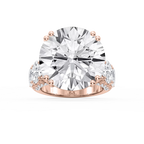 Ophelia 27 ¼ ctw Round LGD Graduated Side Stone Engagement Ring - Signature Collection - 18K Rose Gold