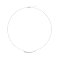 1 ¼ ctw Oval and Round LGD Graduated Curved Bar Necklace - 18 Inches