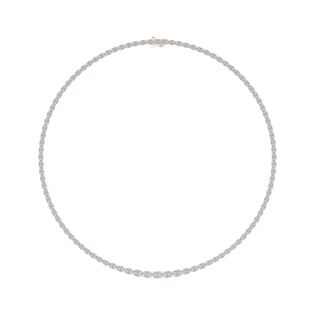 19 ⅞ ctw Oval LGD East West Tennis Necklace - 18 Inches - Signature Collection