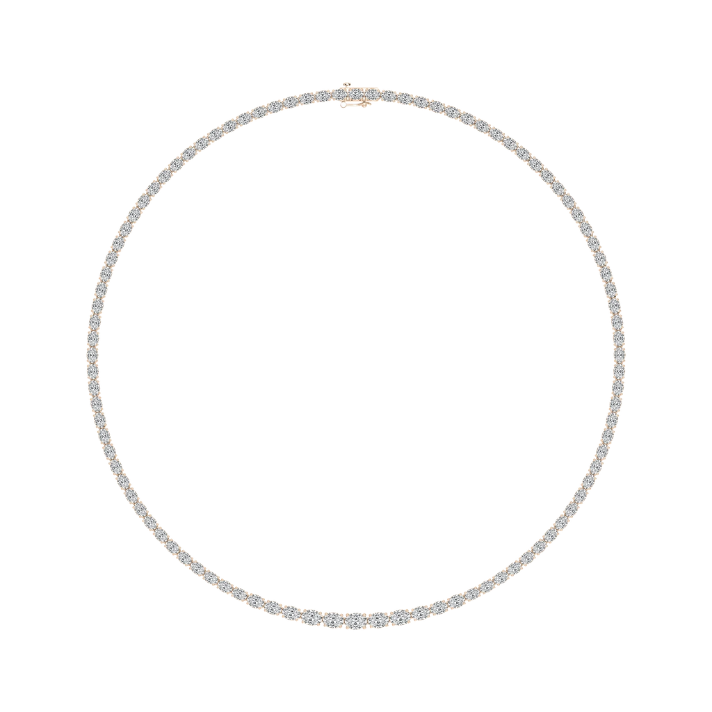 19 ⅞ ctw Oval LGD East West Tennis Necklace - 18 Inches - Signature Collection