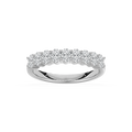 Octavia 7/8 ctw Oval LGD Nine Stone Anniversary Band - 14K White Gold