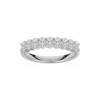 Octavia 7/8 ctw Oval LGD Nine Stone Anniversary Band - 14K White Gold