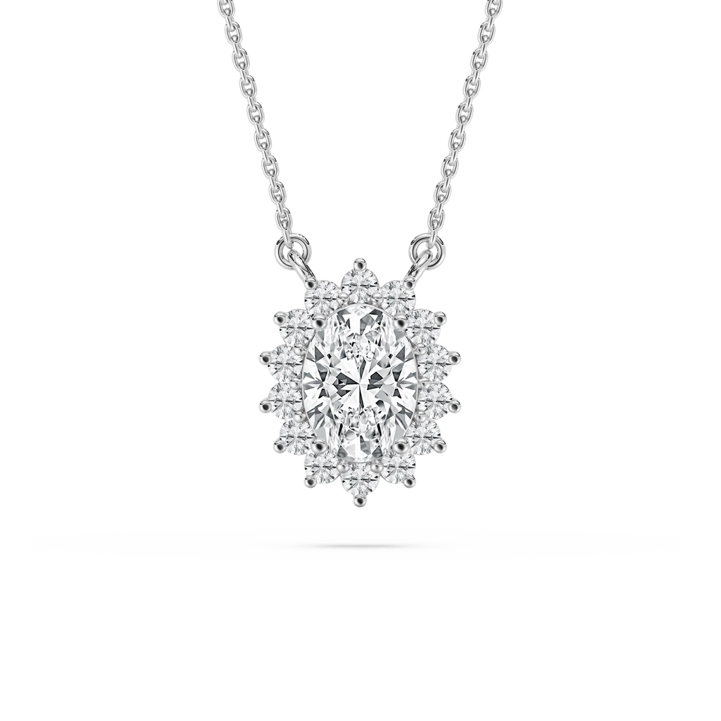 1 ¼ ctw Oval and Round LGD Star Pendant - 18 Inches