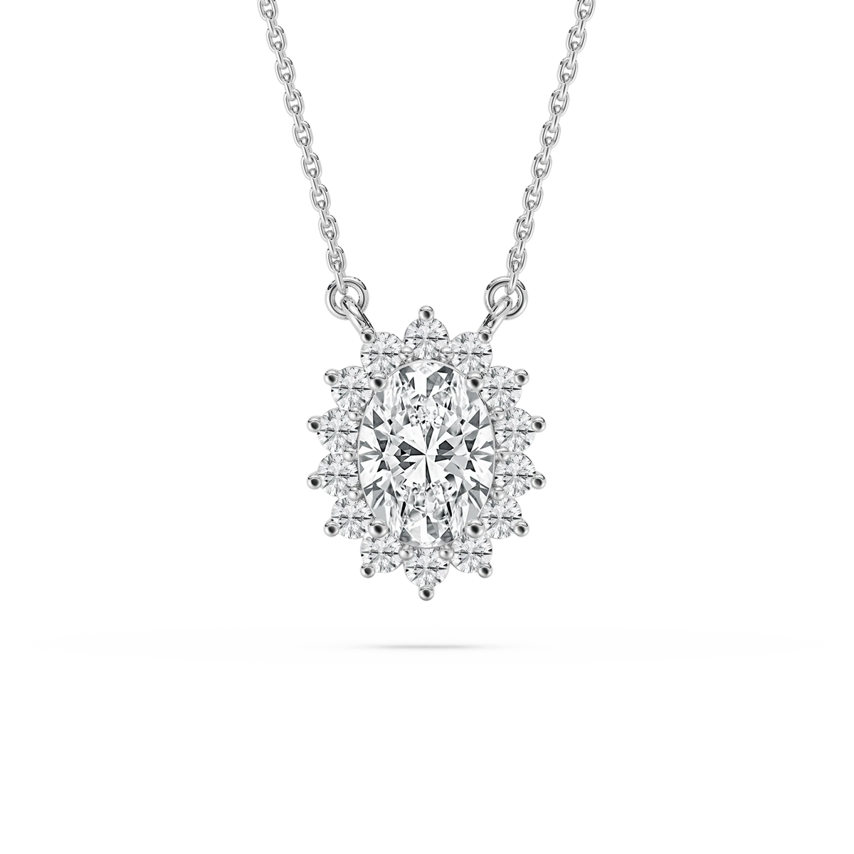 1 ¼ ctw Oval and Round LGD Star Pendant - 18 Inches