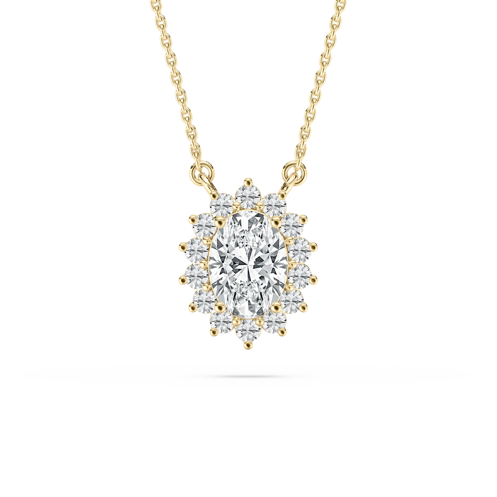 1 ¼ ctw Oval and Round LGD Star Pendant - 18 Inches