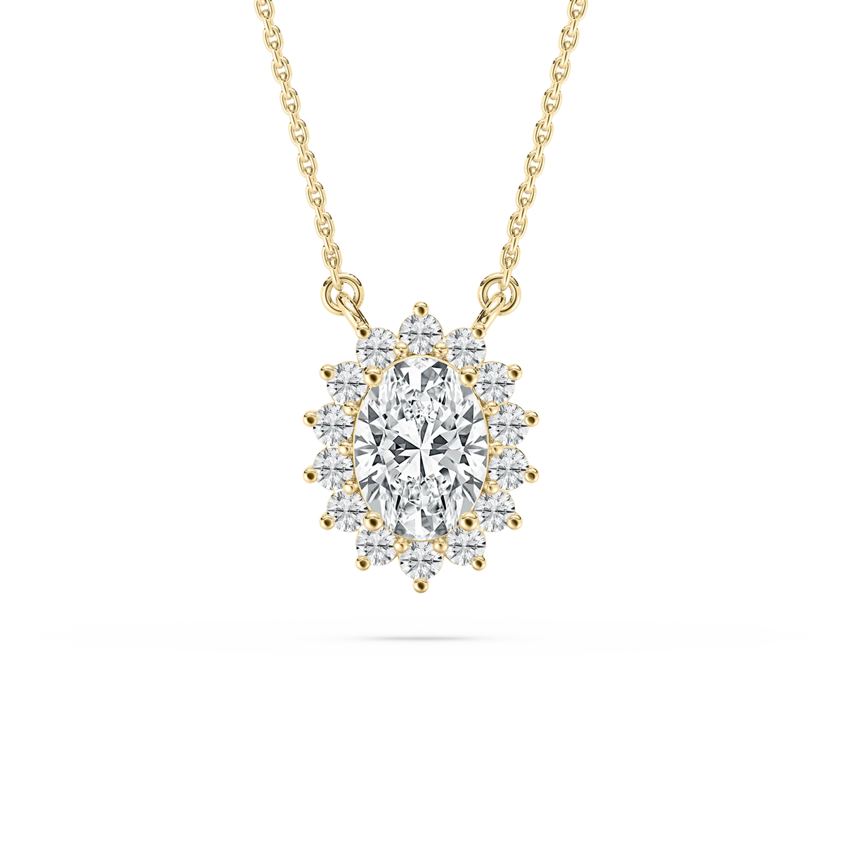 1 ¼ ctw Oval and Round LGD Star Pendant - 18 Inches