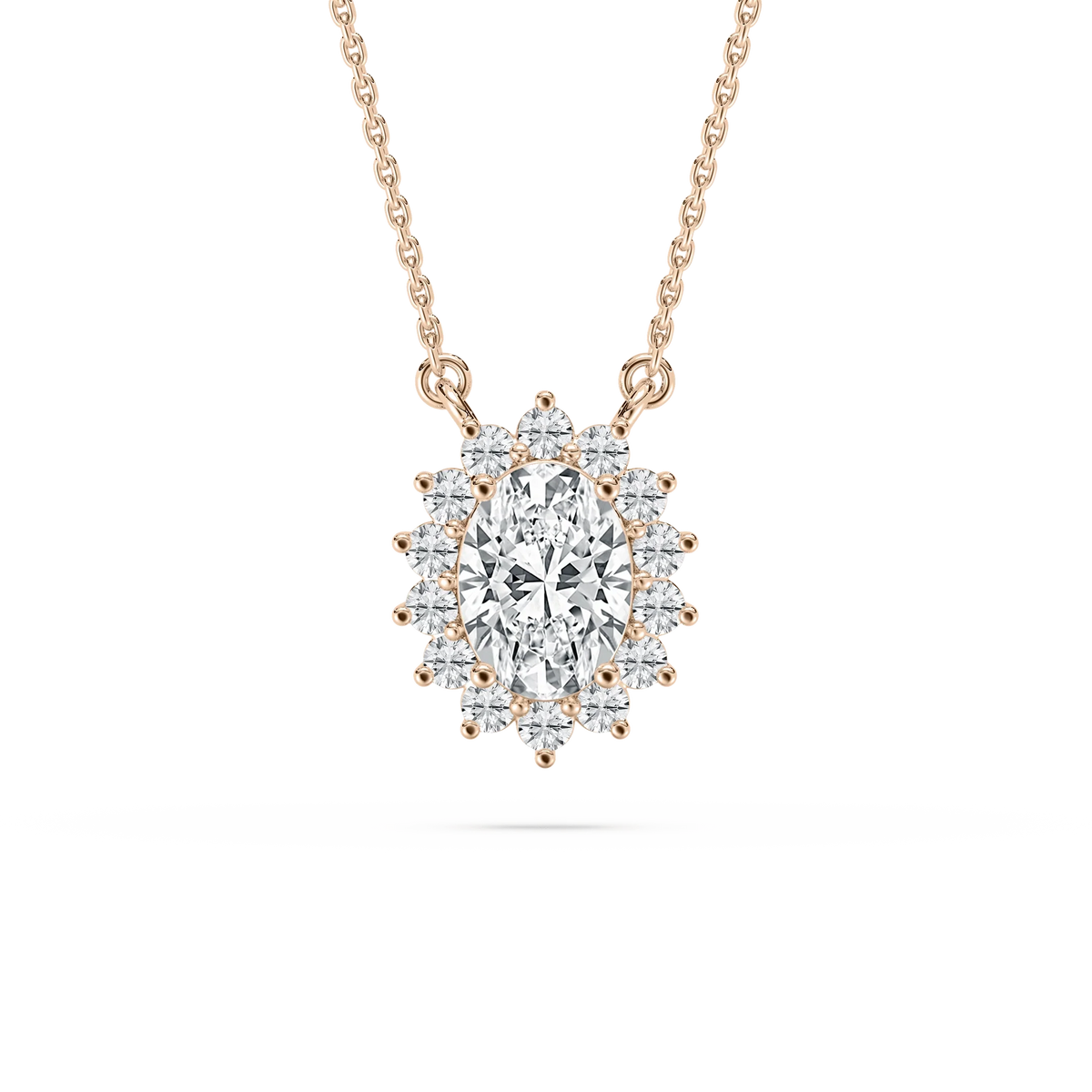 1 ¼ ctw Oval and Round LGD Star Pendant - 18 Inches