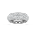 Freya 3 ⅕ ctw Round LGD Domed Pave Eternity Band - 14K White Gold