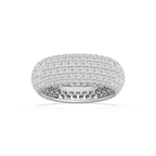Freya 3 ⅕ ctw Round LGD Domed Pave Eternity Band - 14K White Gold