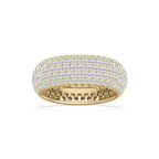 Freya 3 ⅕ ctw Round LGD Domed Pave Eternity Band - 14K Yellow Gold