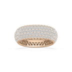 Freya 3 ⅕ ctw Round LGD Domed Pave Eternity Band - 14K Rose Gold
