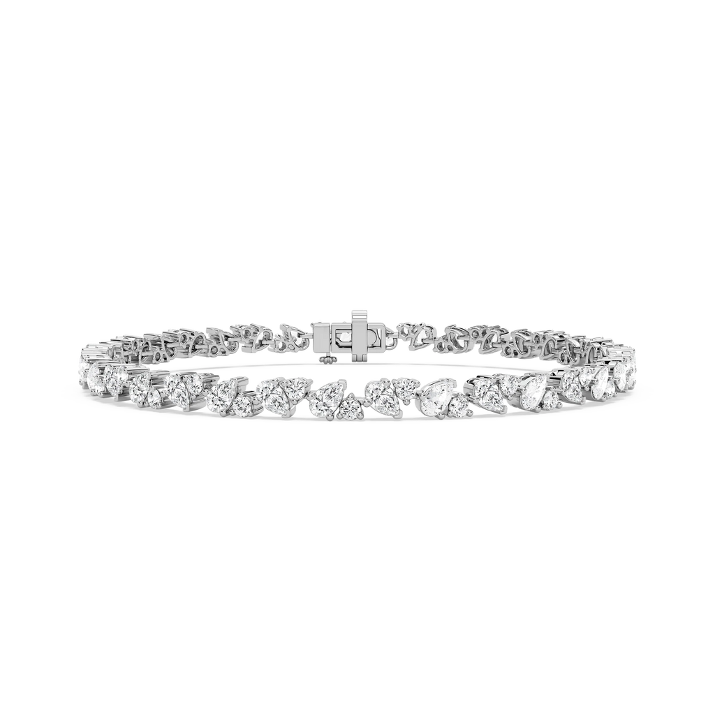 4 ¹⁄₃ ctw Round and Pear LGD Duo Tennis Bracelet - 7 Inches