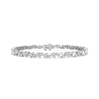4 ¹⁄₃ ctw Round and Pear LGD Duo Tennis Bracelet - 7 Inches