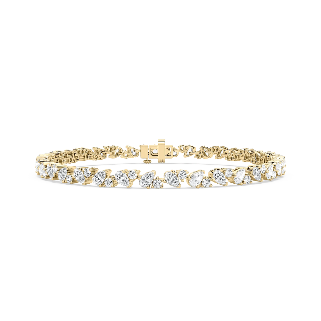 4 ¹⁄₃ ctw Round and Pear LGD Duo Tennis Bracelet - 7 Inches