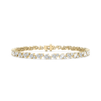 4 ¹⁄₃ ctw Round and Pear LGD Duo Tennis Bracelet - 7 Inches