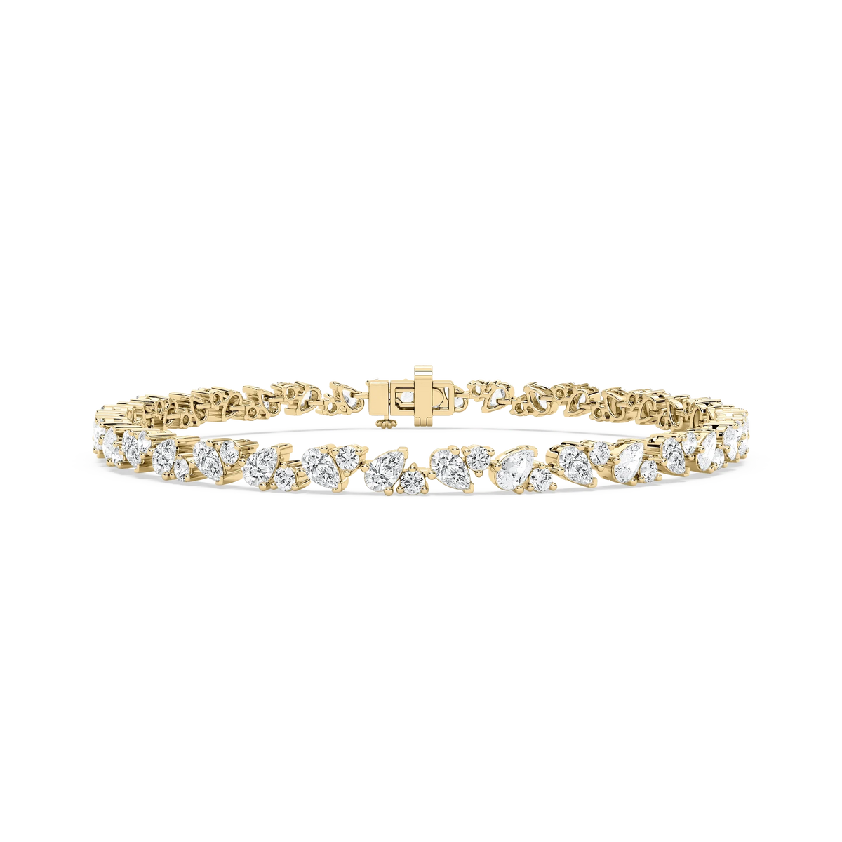 4 ¹⁄₃ ctw Round and Pear LGD Duo Tennis Bracelet - 7 Inches