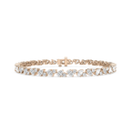 4 ¹⁄₃ ctw Round and Pear LGD Duo Tennis Bracelet - 7 Inches